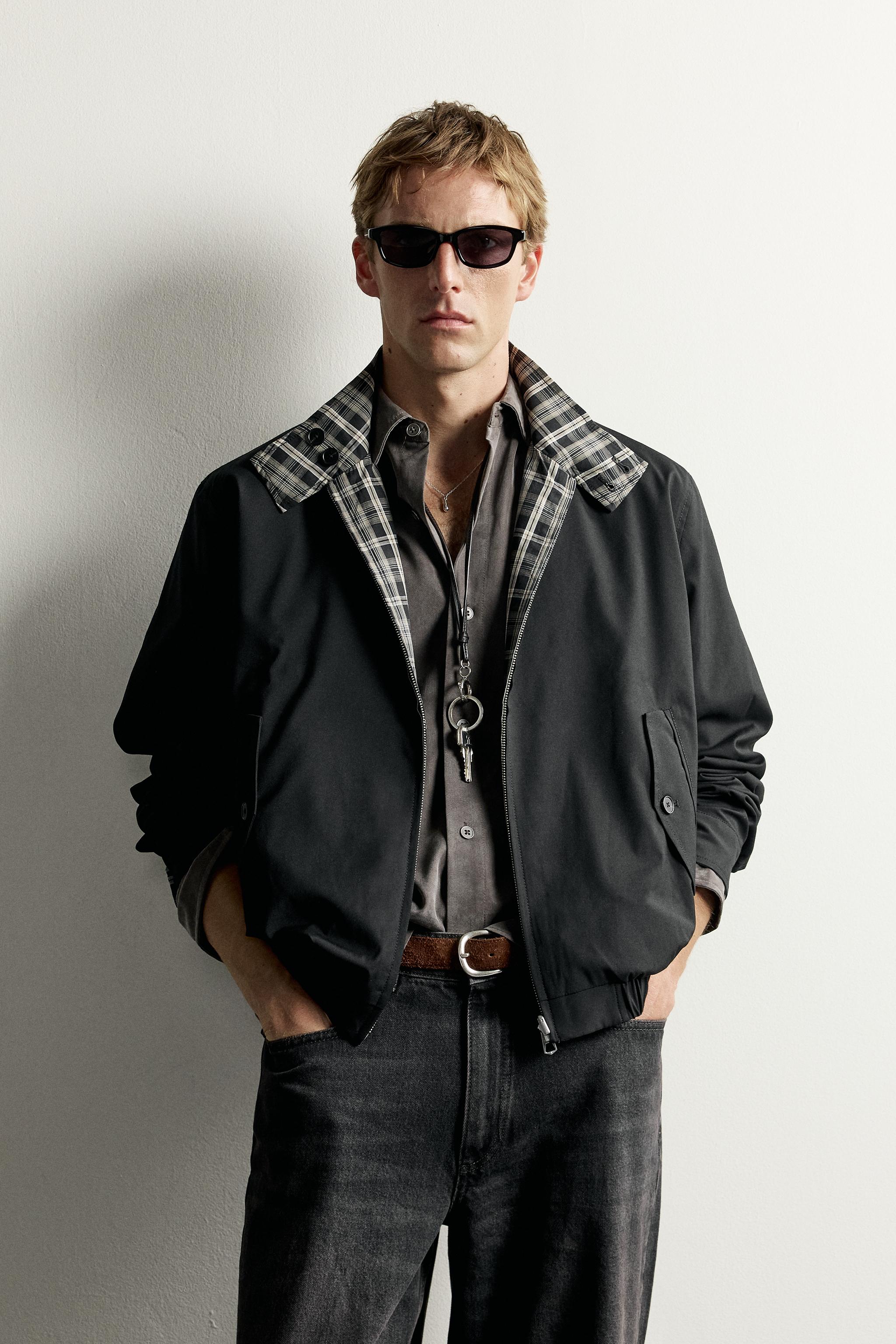 BLOUSON RÉVERSIBLE À CARREAUX